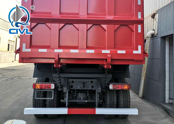 Red Color LHD 6X4 Tipper Dump Truck Euro 2 336HP Engine HYVA Front Lifting