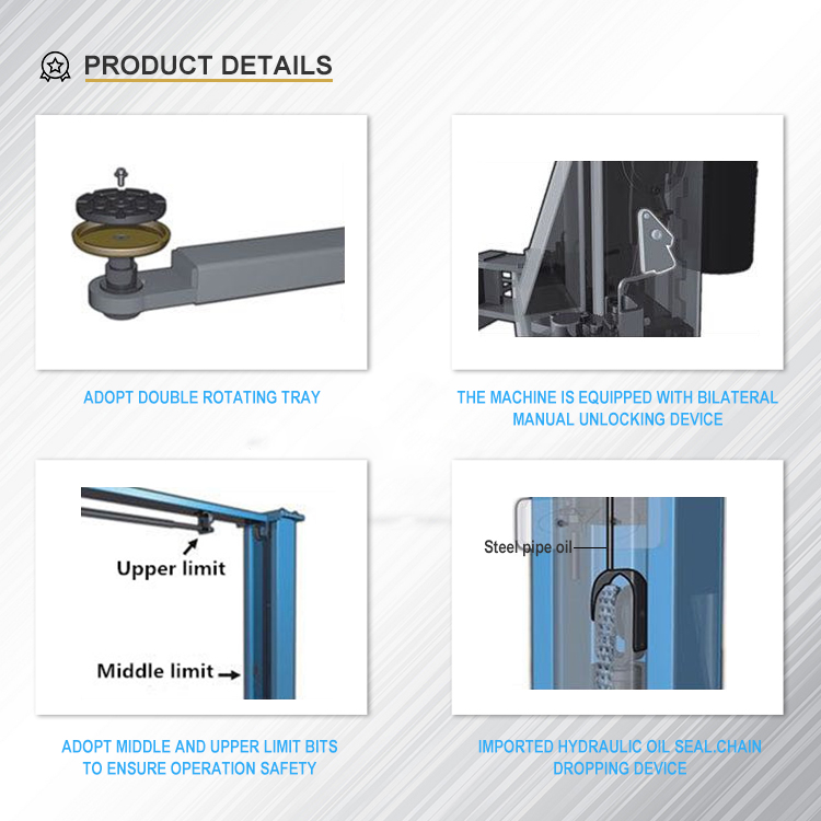 CE 4600kg Two Post Car Lifts Auto Lift Hydraulic Lift