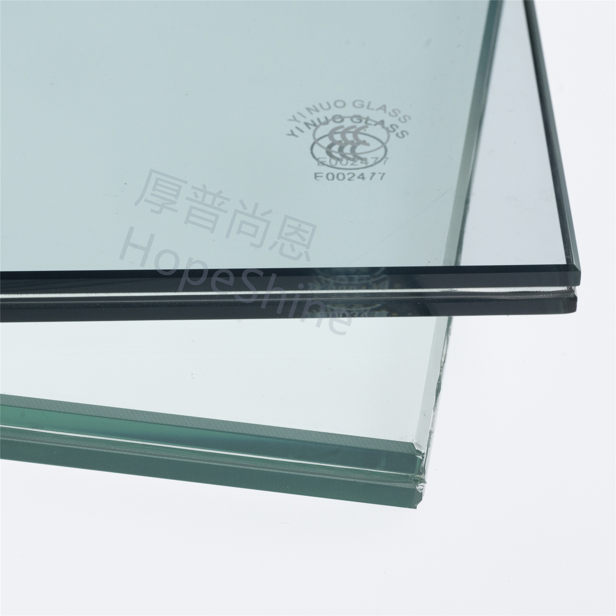 Tempered PVB Laminated Acoustic Glass Panels Safety Transparent For Commercial Building