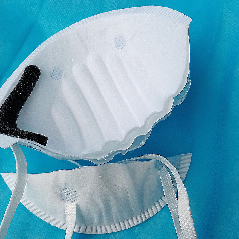 White Color Non Woven FFP3 Face Mask Disposable Protective Anti Bacterial Mask