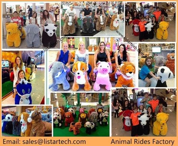 Wholesale or Retail Motorized Plush Riding Animals at Mall, Gills and Boys Love