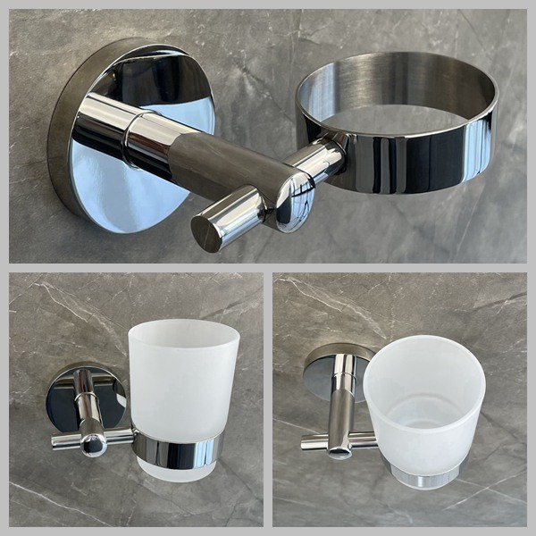 Glass Bathroom Tumbler Holders OEM ODM Toothbrush Tumbler Holder