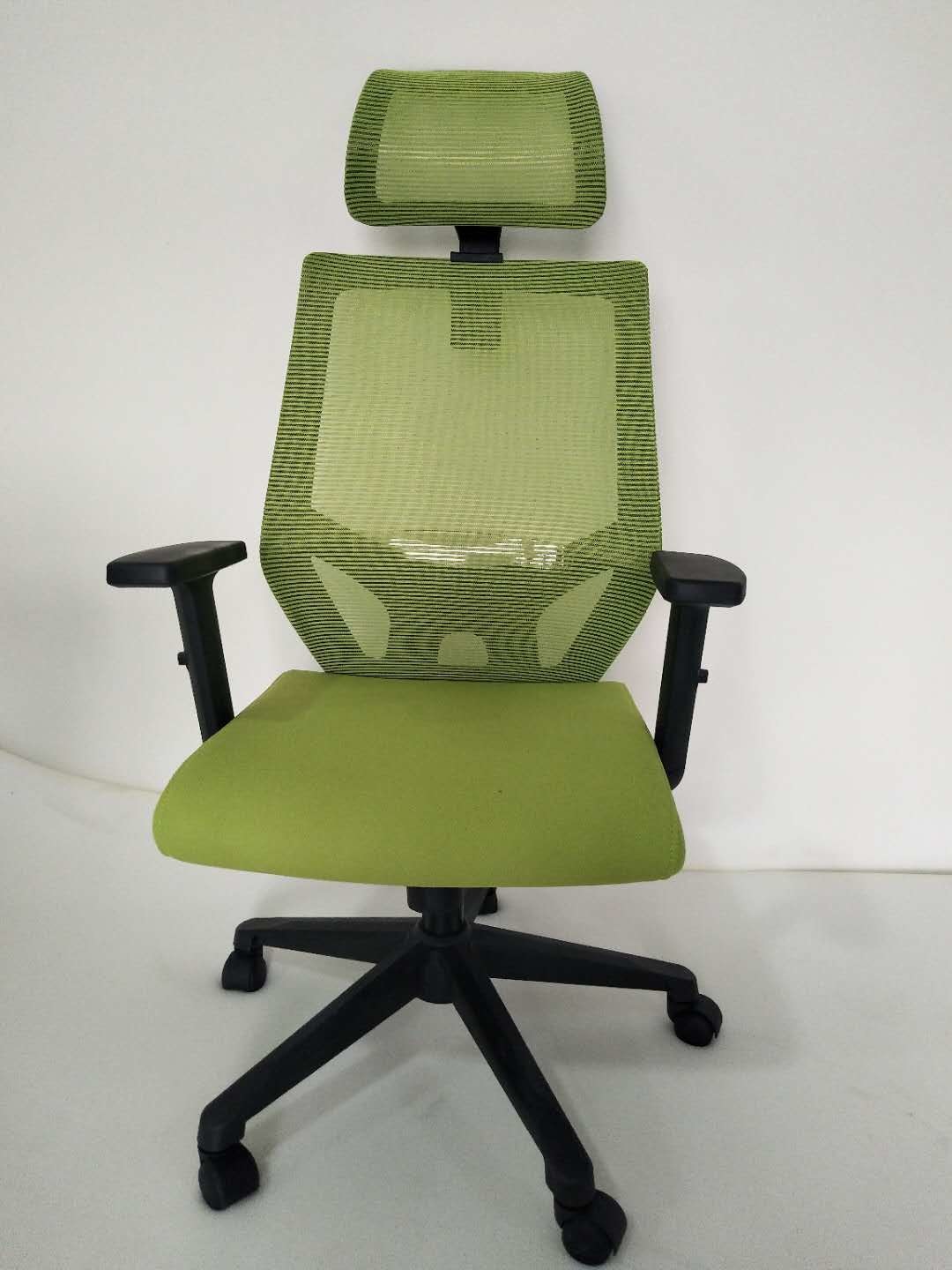 Black Arm High Back Swivel Chair , 100mm-70mm Mesh Desk Chair