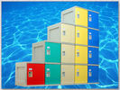 Graffiti Proof Four Tier Lockers , Yellow Swimming Pool Lockers For Students