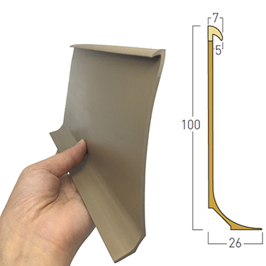 OEM Accepted Flexible PVC Full Cove Former Capping Skirting Strips for Durable Cove