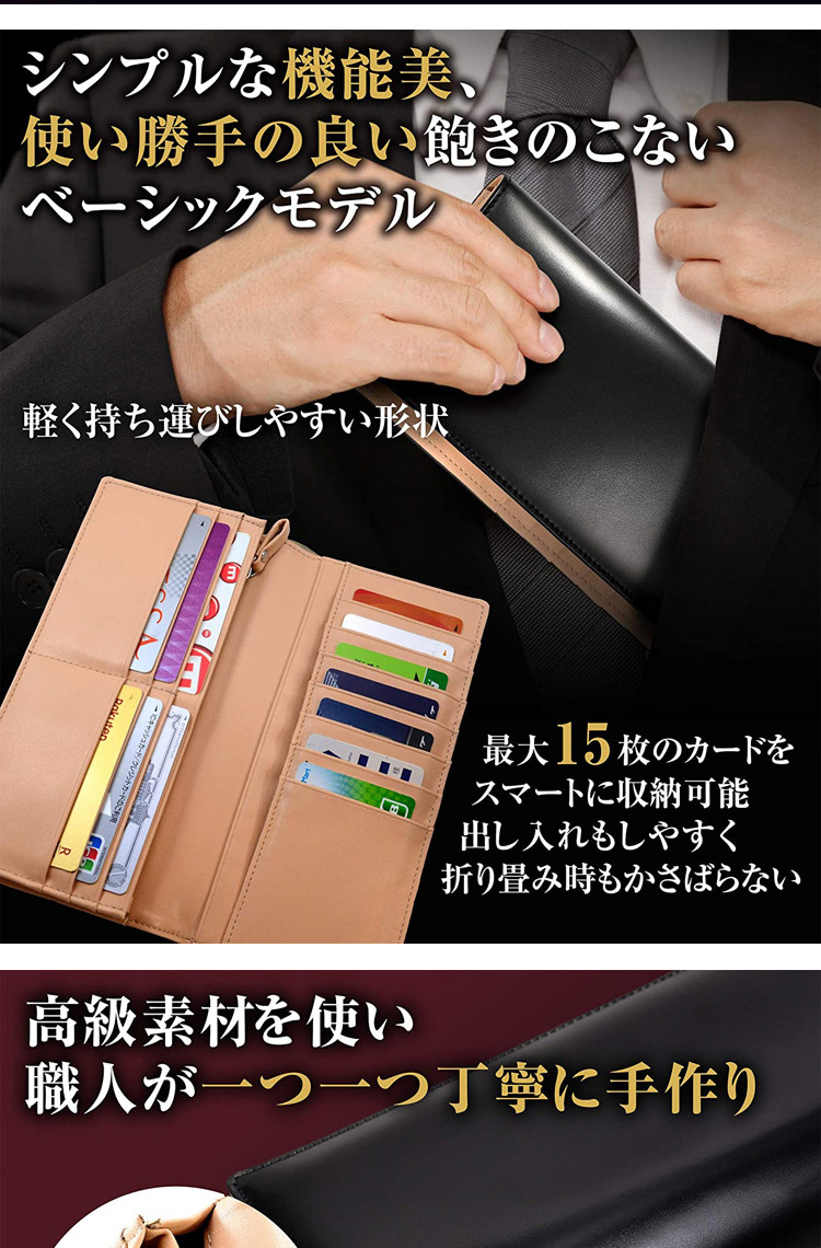 Large Capacity Waterproof Genuine Leather Women Purse Fashion Minibook AMZ Wallet