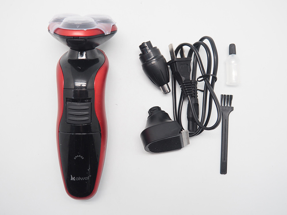 KW-611-3 NEW 3 in 1 Exchangeable Shaver with Nose Hair Trimmer Kit
