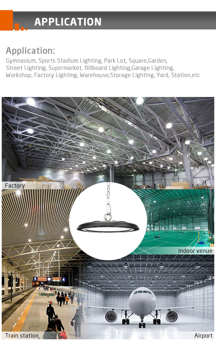 150W 43X43X16cm 6kg Ufo Led High Bay Light