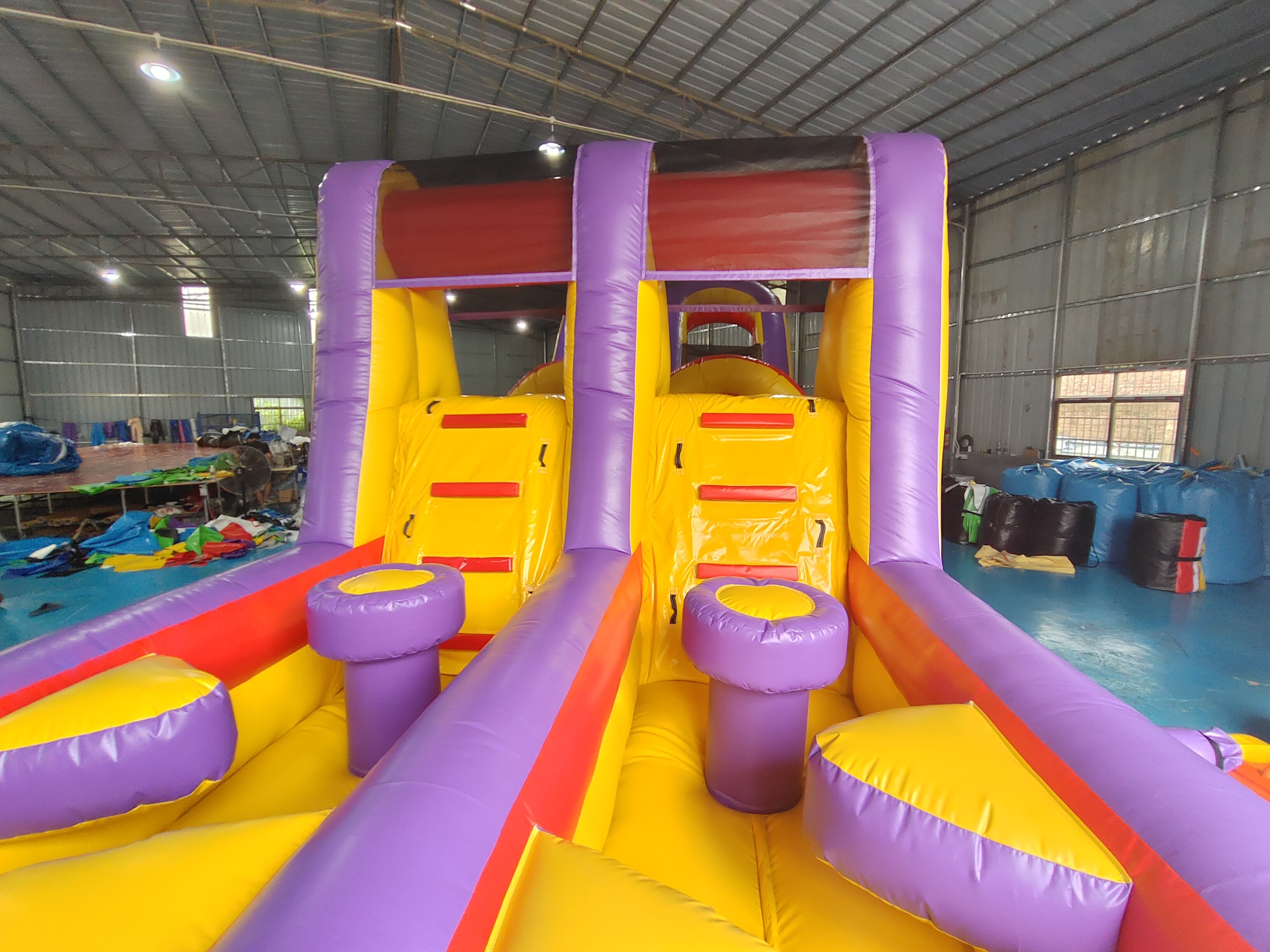 Pvc Tarpaulin Inflatable Obstacle Courses Outdoor Backyard Fun Run Sport For Toddler