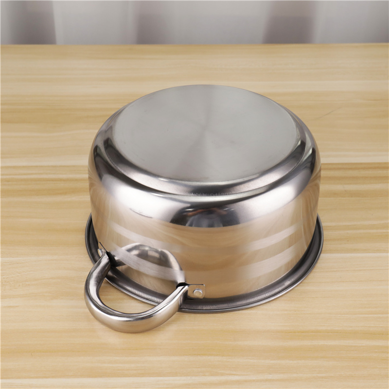 Wholesale 8pcs Soup Stock Pot Set Non Stick Stainless Steel 410 Pots Set with Lid