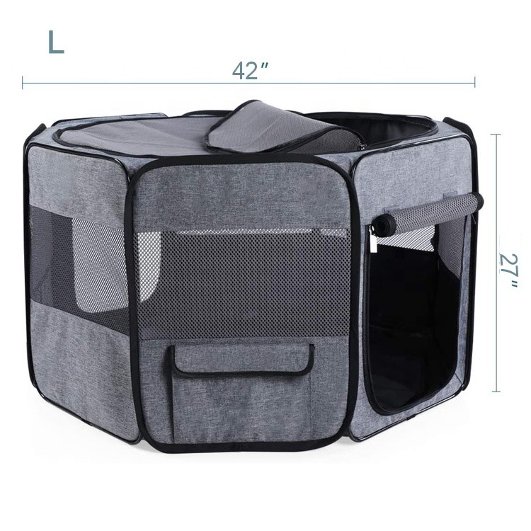 600D PVC Waterproof Dog Playpen Fence 1.2kg Fold Up Puppy Pen