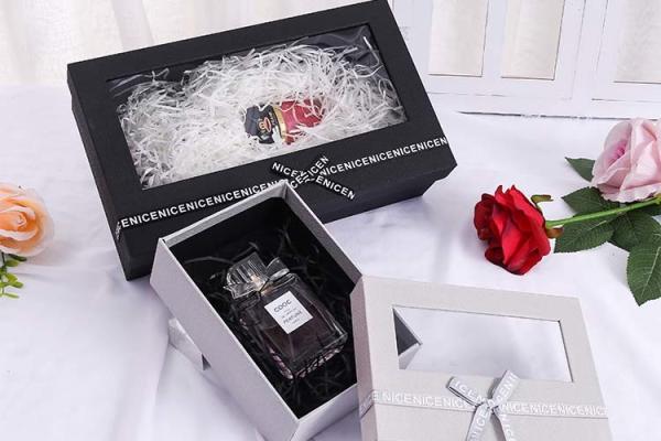 Gift Boxes custom packaging supplies square Velvet Flower Gift Boxes Transparent
