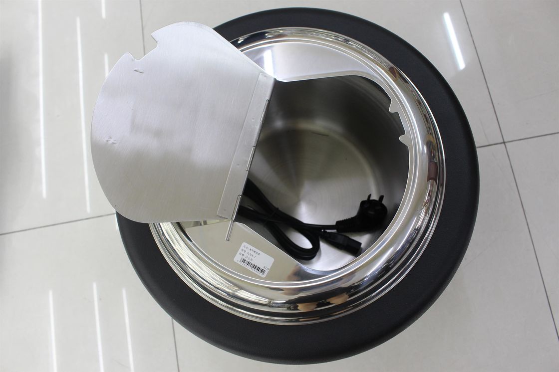 Black Color Electric Soup Warmer / Stainless Steel Cover Single Phase 220V Volt