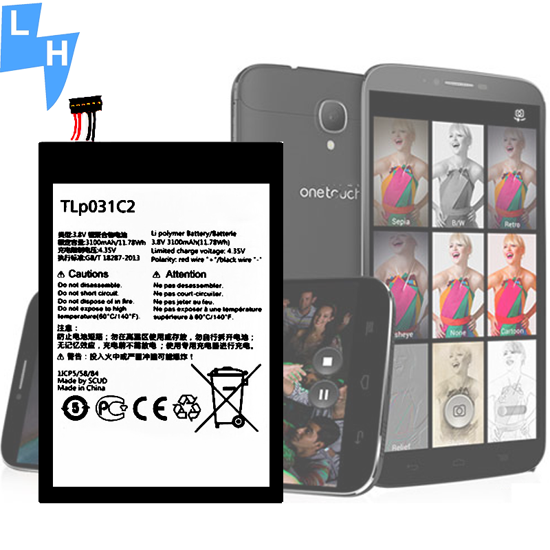 3100mAh 3.8V Lithium Ion Polymer Battery for Alcatel One Touch OT-8030/B Mobile Phone
