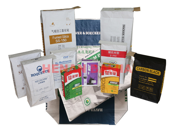 Industrial PVSE Valve Paper Bags Square Flat Bottom Easy Opening High Speed Filling