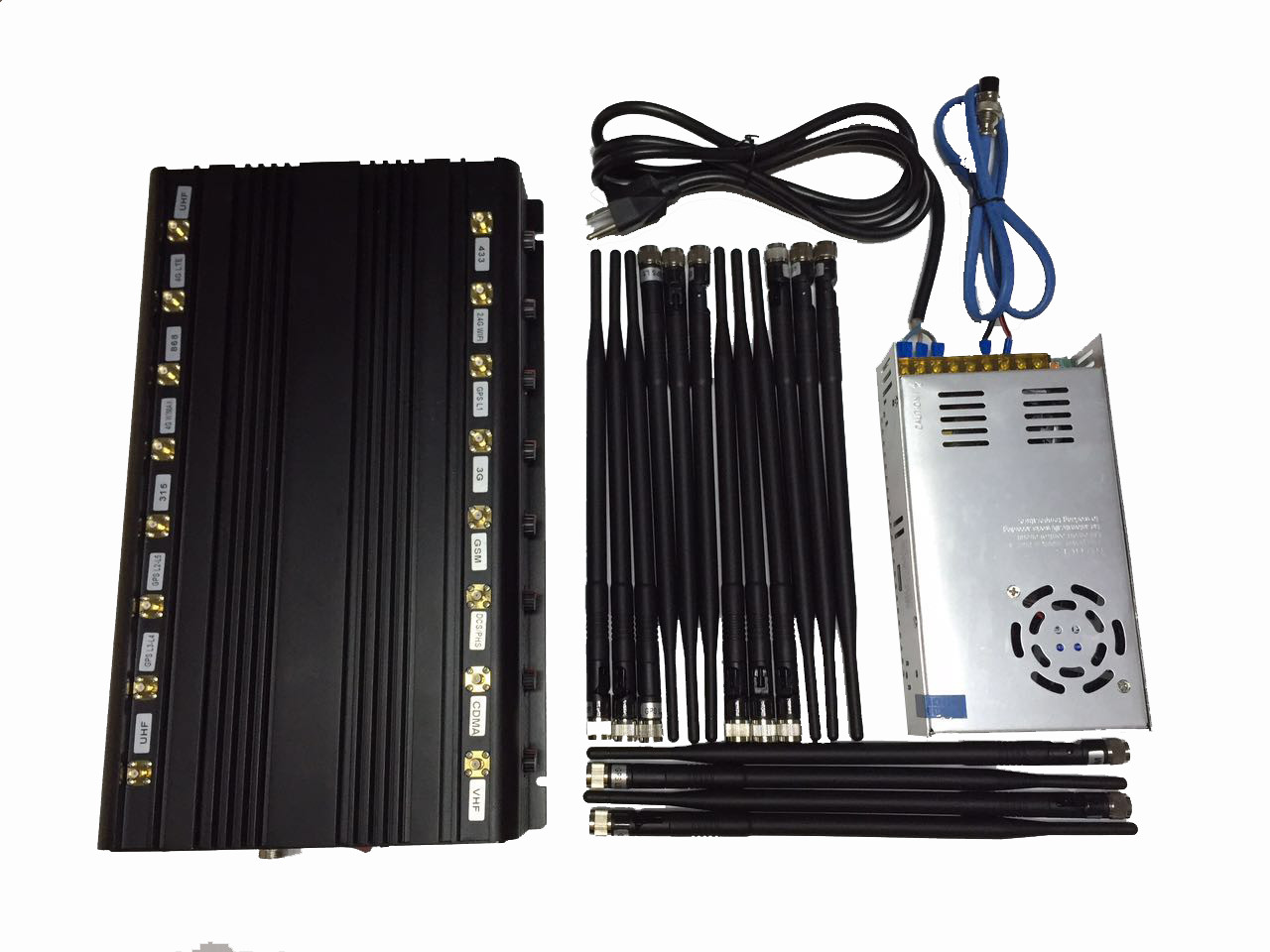 2 Watt Cell Phone Signal Jammer 16 Bands GSM CDMA 3G 4G GPS WiFi Signal EST-502F16