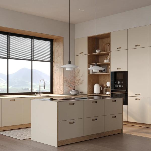 Factory Luxury Price Automatic Villa Complete Melamine Kitchen Cupboards Set