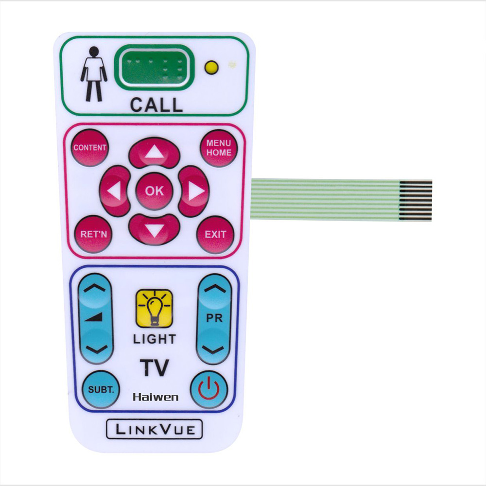 ISO Water Resistance Illuminated Membrane Switch Overlay Used In Various Fieds