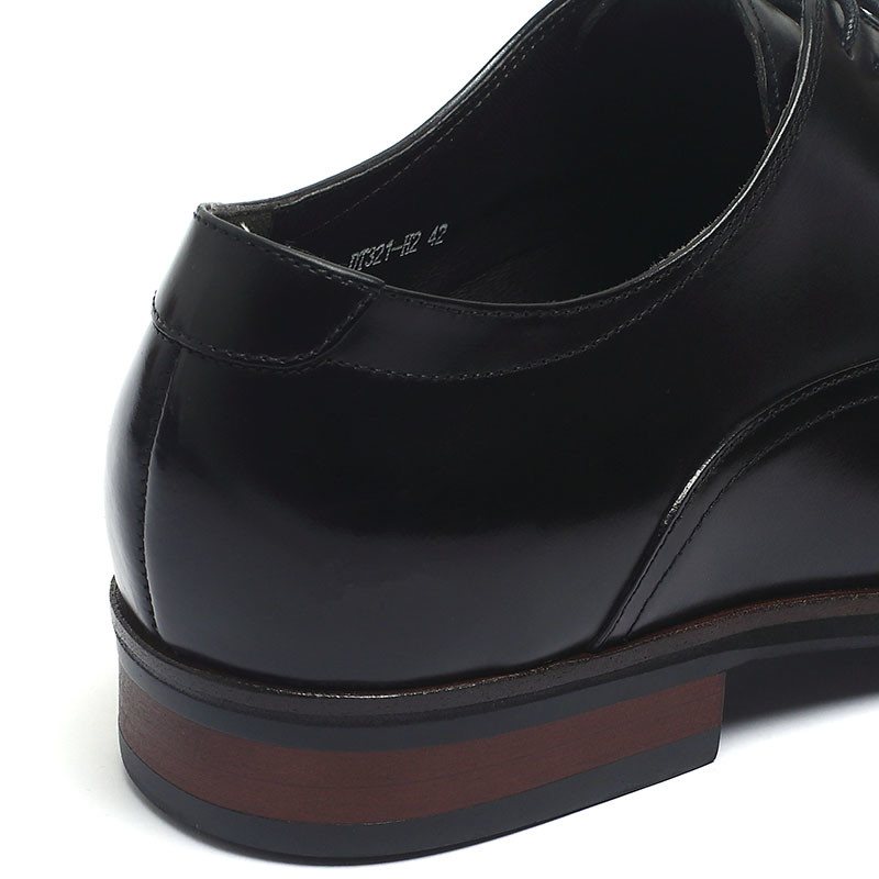 Black Lace Up Mens Genuine Leather Dress Shoes