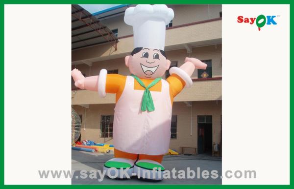 Custom Outdoor Moving Inflatable Chef Inflatable Cartoon Character For
