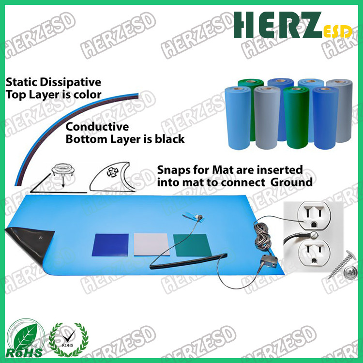Antistatic Green ESD Rubber Mat Roll Electrical Insulation Workbench Table Sheet