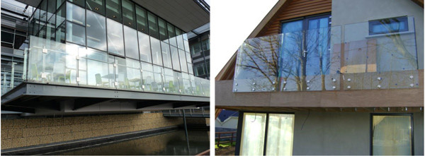 10mm Ultra Clear Heat Soaked Toughened Glass Railings For Stairs