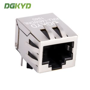 Right Angle 10 / 100 BASE RJ45 Modular Jack With Transformer Ethernet Cable