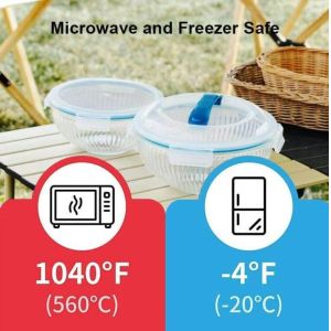 Borosilicate Glass Mixing Bowl 500ml-3500ml with PE Lid