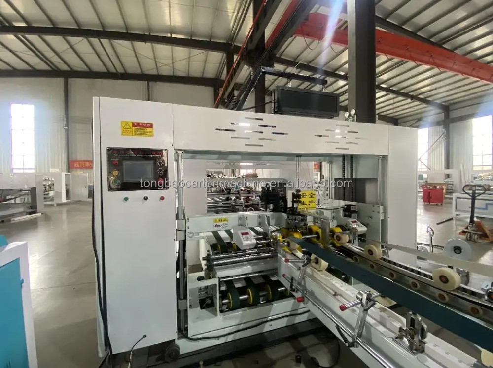 Automatic Folding Box Gluing and Stapling Machine for Folder Gluer Carton Box Making