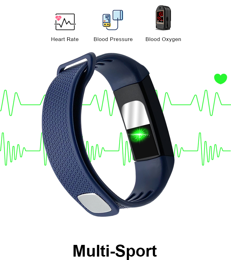 Reloj B5W Sport Touchscreen Smartwatch IP67 body temperature band Thermometer Bracelet