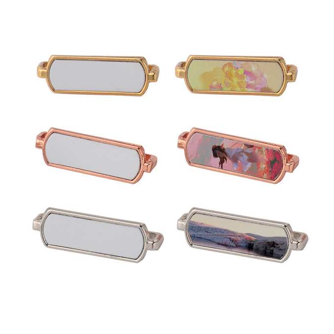 Metal DIY Printed Sublimation Watchband Decorative Buckle Heat Transfer Zinc Alloy Watchband Accessories
