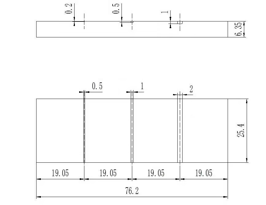 Eddy Current Edm Ultrasonic Calibration Block Material 1018 Steel