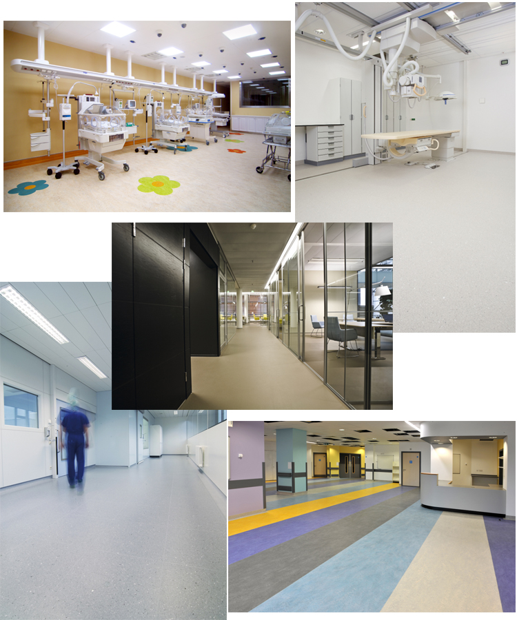 Relle Commercial Hospital Flooring 3.0mm Shock Absorption Surgical Flooring