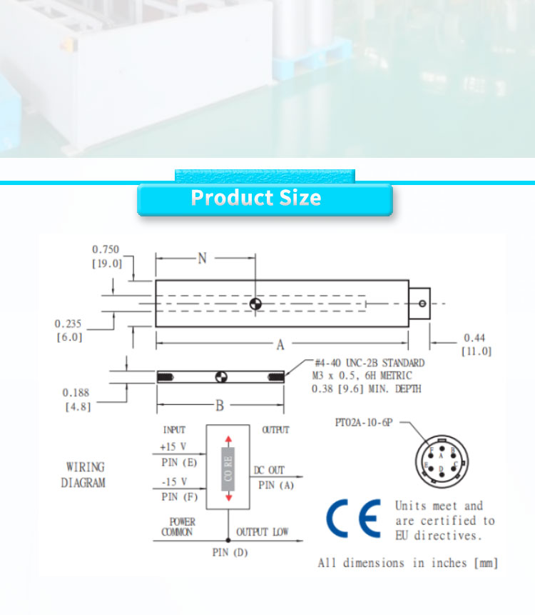 Customized UNIVO LVDT for High Precision Nuclear Power Industry Applications 304/316L