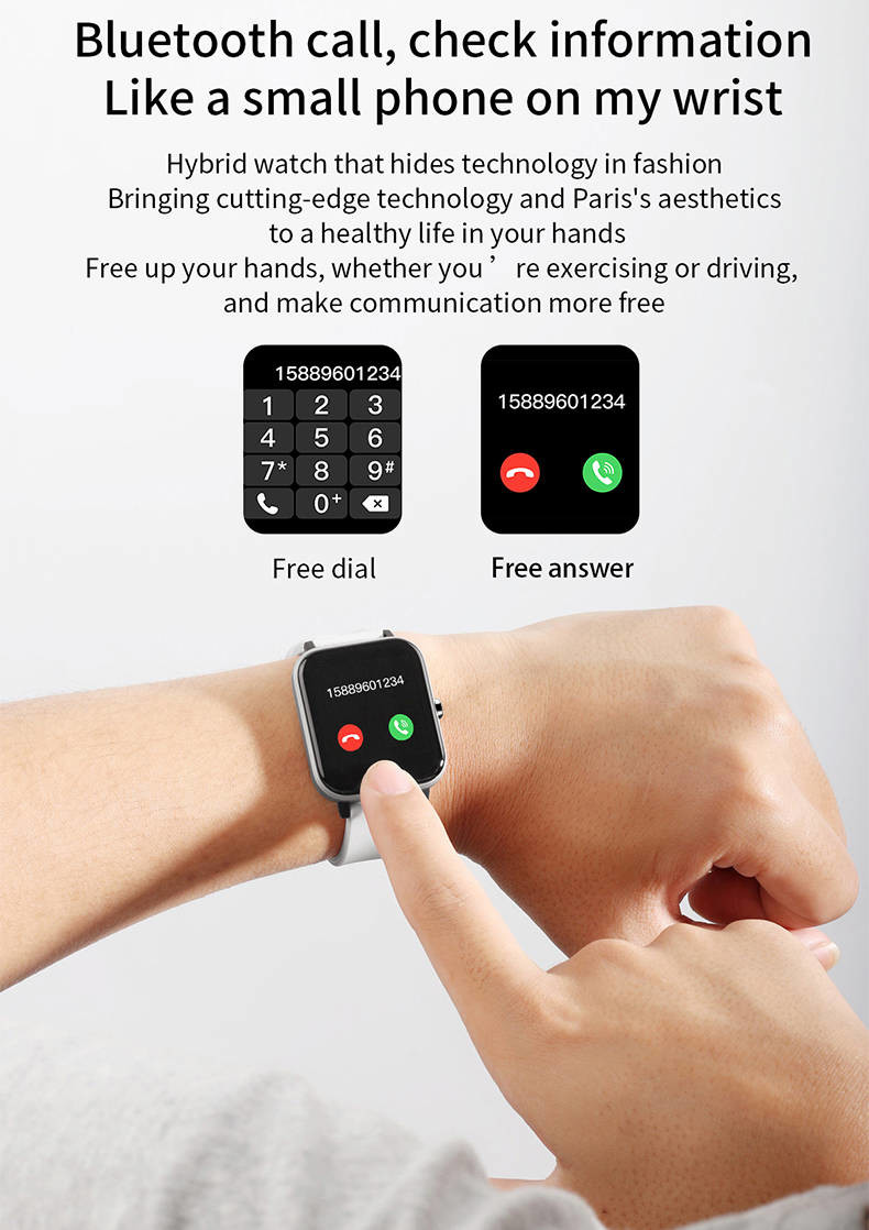 180mAh Bluetooth IOT Devices Fitness Smartwatch BT Music Calories Burn For Workout