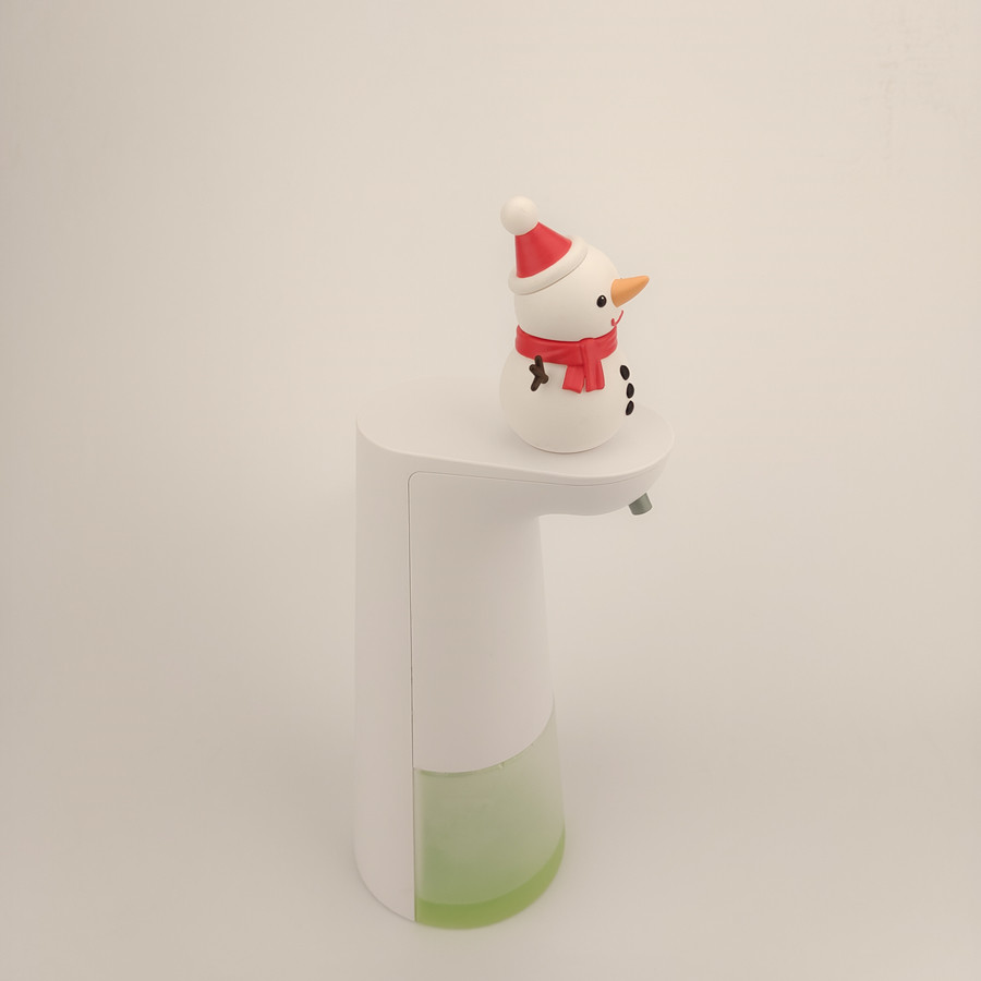 Christmas Decor Bottle Sensor Foam Soap Dispenser Snowman Kids Xmas Bathroom Set 8.45oz