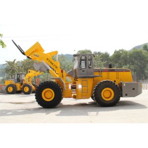 quarry machine lifting 27T stone block hydraulic forklift wheel loader with
