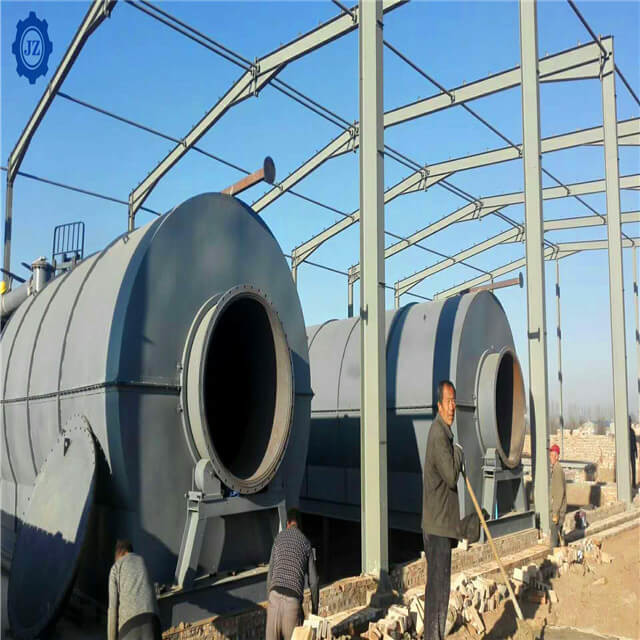10 Ton Automatic Scrap Tyre Recycling Waste Tire Pyrolysis Machine For Fuel Oil
