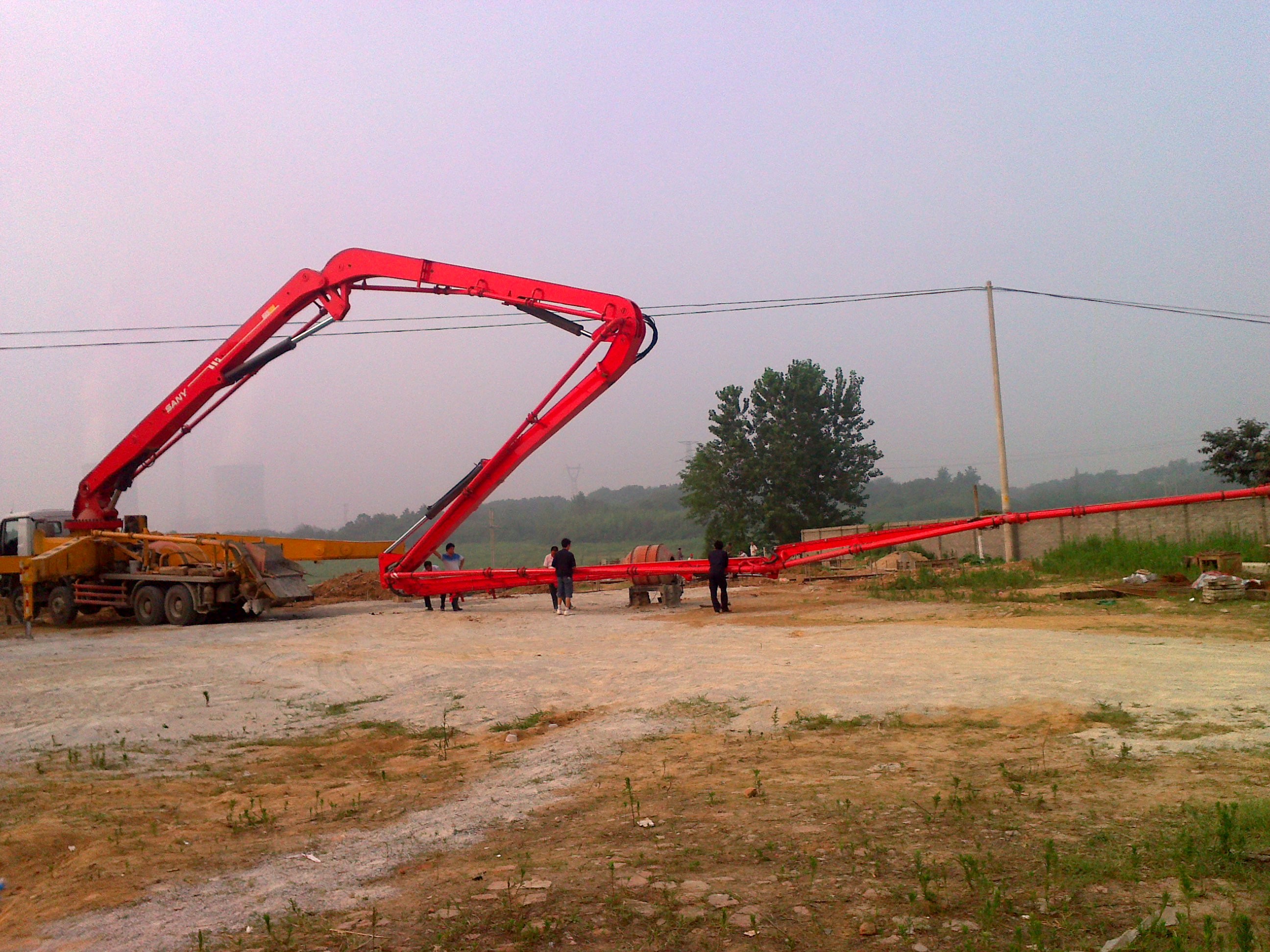 Special Purpose Truck , Truck Mounted Concrete Boom Pump Multi - protection
