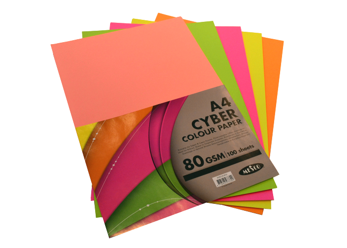 High quality Fluorescent Colored Paper 70-160gsm in sheets in rolls