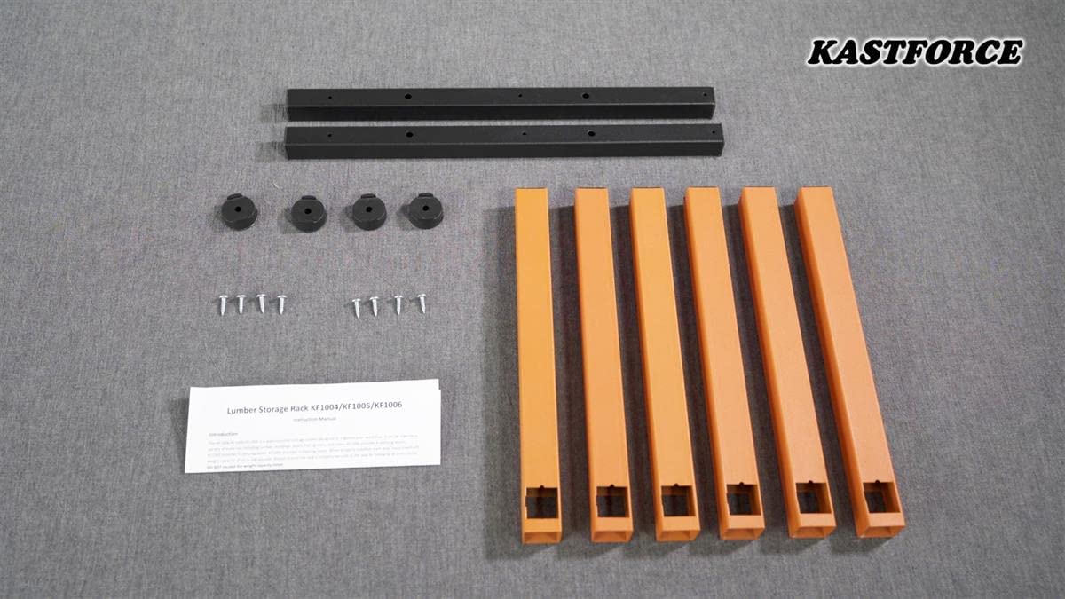 6 Levels Wall Mounted Steel Storage Rack for Lumber Skis and Pipes Storage Holders Racks
