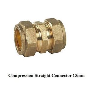 China compression fitting straight 15mm for copper pipe on sale