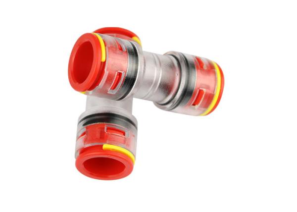 Straight Micro duct Connectors with Locking Clips in Blown Fibre Optic Micro