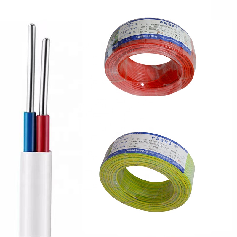 Flame Retardant Construction Aluminum Conductor PVC Flat Cable for Building Home