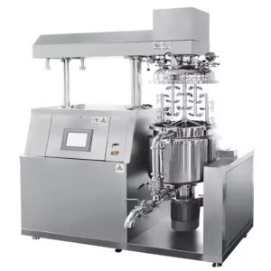 China Explosion Proof Cosmetic Cream Homogenizer Mixer 304L Vacuum Emulsifying Machine on sale
