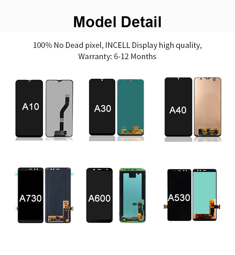 Incell OLED LCD Touch Screen A40 A50 A70 A80 A30 A30S A10 A20 Original Display for SAM Galaxy
