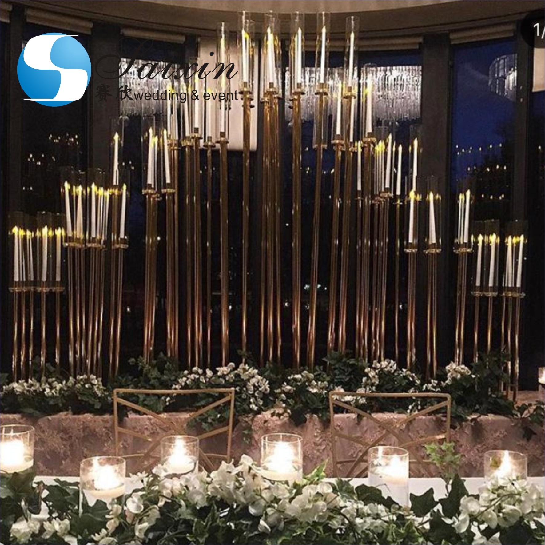 wholesale floor standing metal candle holders for event decor