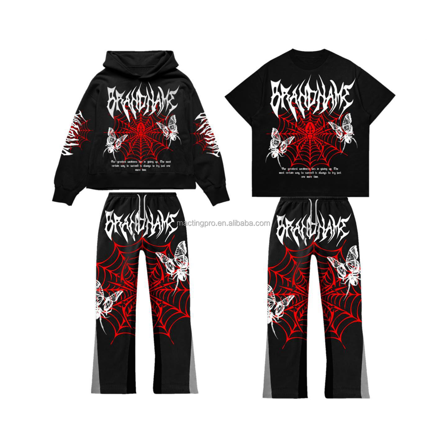 Gender-Neutral Men's Acid Wash Zipper Tracksuit 2 Piece Set with Hoodies and Sweatpants