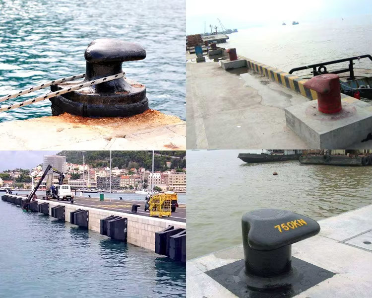 Low Maintenance Mooring Bollards Easy Installation Boat Bollard for Yacht Harbors