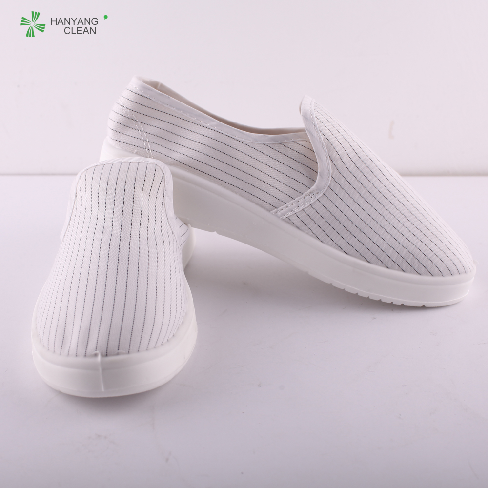 Anti Slip Esd Work Shoes ANSI/ESD S20.20 Standards With White Blue Stripe